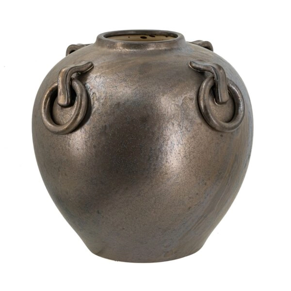 Artekko Candia Μπρονζέ Κεραμικό Βάζο (29x29x31)cm