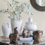 Artekko Candia Μπρονζέ Κεραμικό Βάζο (20.5x20.5x18)cm