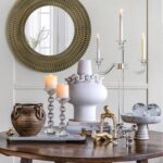 Artekko Candia Μπρονζέ Κεραμικό Βάζο (20.5x20.5x18)cm