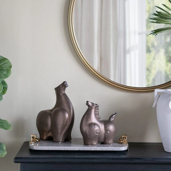 Artekko Pitcher Μεταλλική Διακοσμητική Κανάτα με Οξείδωση (17x12x20)cm