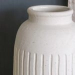 Artekko Antique Λευκό Κεραμικό Βάζο (19.5x19.5x38)cm