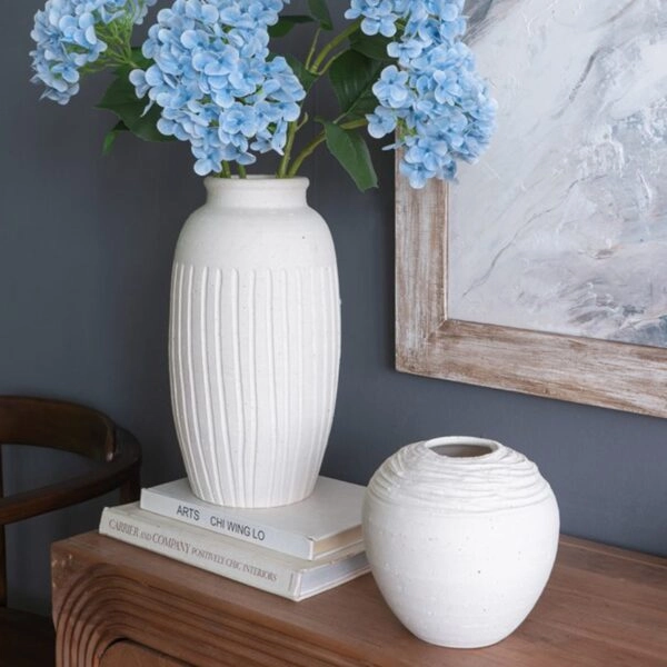 Artekko Antique Λευκό Κεραμικό Βάζο (19.5x19.5x38)cm