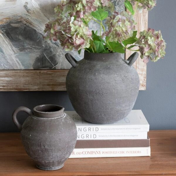 Artekko Antique Κεραμικό Βάζο σε Μαύρη Πατίνα (20.3x17.2x19.2)cm