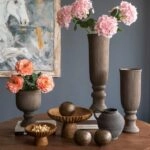 Artekko Antique Κεραμικό Βάζο σε Μαύρη Πατίνα (20.3x17.2x19.2)cm