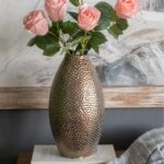 Artekko Lidded Μπρονζέ Κεραμικό Βάζο (18x18x32)cm