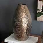 Artekko Lidded Μπρονζέ Κεραμικό Βάζο (18x18x32)cm