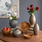 Artekko Lidded Μπρονζέ Κεραμικό Βάζο (18x18x32)cm