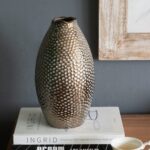 Artekko Lidded Μπρονζέ Κεραμικό Βάζο (13.5x13.5x28)cm