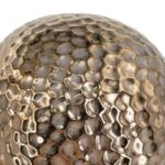 Artekko Lidded Μπρονζέ Κεραμικές Διακοσμητικές Σφαίρες (10x10x9)cm 3pcs