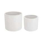 Artekko Planter Λευκά Κεραμικά Κασπώ (18x18x17)cm 2 pcs