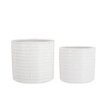 Artekko Planter Λευκά Κεραμικά Κασπώ (18x18x17)cm 2 pcs