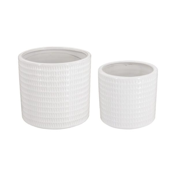 Artekko Planter Λευκά Κεραμικά Κασπώ (18x18x17)cm 2 pcs