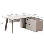 ΓΡΑΦΕΙΟ ΔΕΞΙΑ ΓΩΝΙΑ NEWLINE HM18272R ΜΕΛΑΜΙΝΗ ΕΚΡΟΥ-ΑΝΟΙΧΤΟ ΚΑΦΕ 160x145x75Υεκ