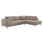 ΚΑΝΑΠΕΣ ΚΡΕΒΑΤΙ ΔΕΞΙΑ ΓΩΝΙΑ ZENORA HM3337.03R ΜΠΕΖ ΥΦΑΣΜΑ 304x212x80Υεκ