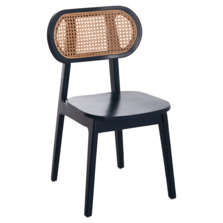 ΚΑΡΕΚΛΑ ΤΡΑΠΕΖΑΡΙΑΣ SEBBO HM6388.02 ΞΥΛΟ TEAK ΜΑΥΡΟ & ΣΥΝΘ.RATTAN 50x49x86