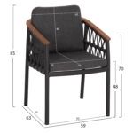 ΠΟΛΥΘΡΟΝΑ ΑΛΟΥΜΙΝΙΟΥ STREAM HM6427.01 ΣΚΟΥΡΟ ΓΚΡΙ ΣΧΟΙΝΙ & OLEFIN 59x63x85Υεκ.