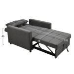 ΠΟΛΥΘΡΟΝΑ-ΚΡΕΒΑΤΙ MERO HM3306.01 ΓΚΡΙ ΥΦΑΣΜΑ 98x85x88Υεκ.