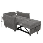 ΠΟΛΥΘΡΟΝΑ-ΚΡΕΒΑΤΙ ORYN HM3307.01 ΓΚΡΙ ΥΦΑΣΜΑ 89x85x84Υεκ.