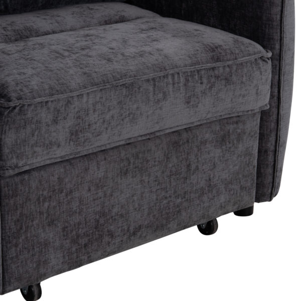 ΠΟΛΥΘΡΟΝΑ-ΚΡΕΒΑΤΙ ORYN HM3307.01 ΓΚΡΙ ΥΦΑΣΜΑ 89x85x84Υεκ.