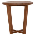 ΤΡΑΠΕΖΙ ΜΕΣΗΣ ΣΤΡΟΓΓΥΛΟ KOLIN HM6629 ΞΥΛΟ TEAK ΣΕ ΦΥΣΙΚΟ Φ65x65Υεκ.