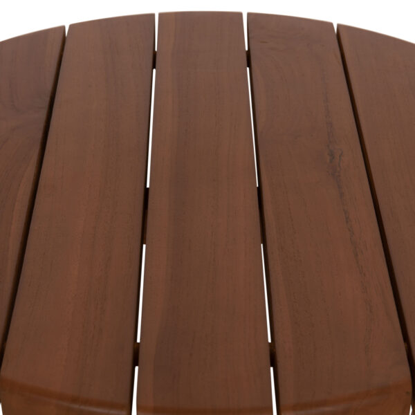 ΤΡΑΠΕΖΙ ΜΕΣΗΣ ΣΤΡΟΓΓΥΛΟ KOLIN HM6629 ΞΥΛΟ TEAK ΣΕ ΦΥΣΙΚΟ Φ65x65Υεκ.