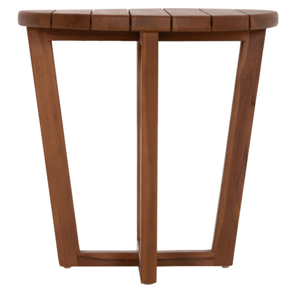 ΤΡΑΠΕΖΙ ΜΕΣΗΣ ΣΤΡΟΓΓΥΛΟ KOLIN HM6629 ΞΥΛΟ TEAK ΣΕ ΦΥΣΙΚΟ Φ65x65Υεκ.