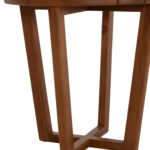 ΤΡΑΠΕΖΙ ΜΕΣΗΣ ΣΤΡΟΓΓΥΛΟ KOLIN HM6629 ΞΥΛΟ TEAK ΣΕ ΦΥΣΙΚΟ Φ65x65Υεκ.