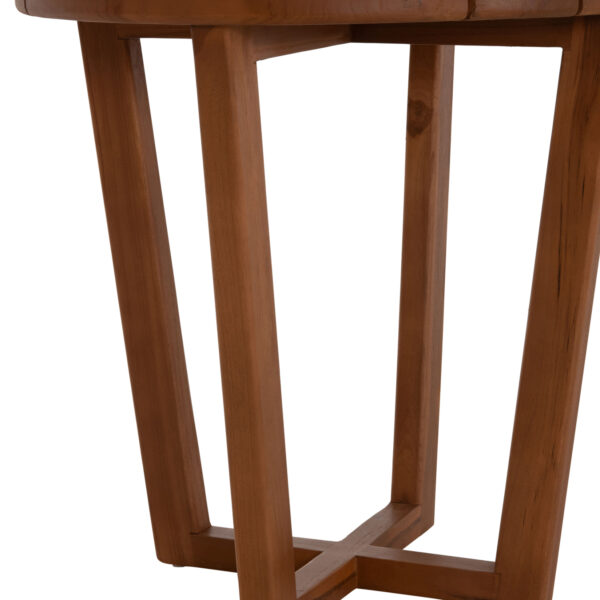 ΤΡΑΠΕΖΙ ΜΕΣΗΣ ΣΤΡΟΓΓΥΛΟ KOLIN HM6629 ΞΥΛΟ TEAK ΣΕ ΦΥΣΙΚΟ Φ65x65Υεκ.