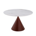 NOISETTE ΤΡΑΠΕΖΙ ΛΕΥΚΟ ΜΕ ΟΨΗ ΜΑΡΜΑΡΟΥ 120x120x76cm