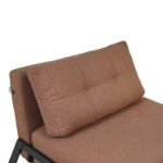 Πολυθρόνα-κρεβάτι Fancy ύφασμα σε απόχρωση καφέ με μαύρο πόδι 95x98x70εκ