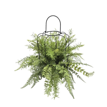 ΚΡΕΜΑΣΤΗ ΦΤΕΡΗ ΠΡΑΣΙΝΗ ΣΕ ΜΕΤΑΛΛΙΚΗ ΒΑΣΗ - Φ50x38cm 8/ΚΙΒ