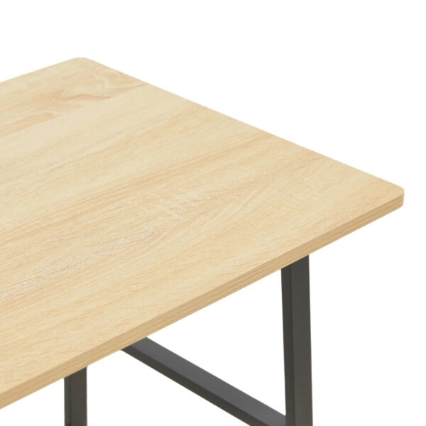 Γραφείο εργασίας Ferje με ράφια mdf σε φυσική με μαύρη απόχρωση 100x48x75εκ