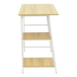 Γραφείο εργασίας Ferje  με ράφια mdf σε φυσική-λευκή απόχρωση 100x48x75εκ