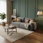 Kαναπές-κρεβάτι τριθέσιος Hungie υφασμα γκρι 250x92x89εκ