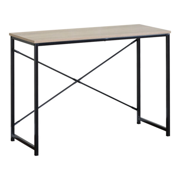 Γραφείο εργασίας Bailon  σε oak απόχρωση με μαύρο μέταλλο 100x40x70εκ