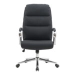 Καρέκλα γραφείου διευθυντή Normie  pu μαύρο 58x65x103-111εκ