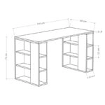 Γραφείο Colmar σε oak απόχρωση 140x60x75εκ