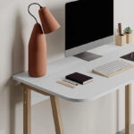 Γραφείο Malia σε λευκή-φυσική απόχρωση 120x60.5x75εκ