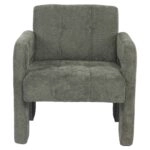 Πολυθρόνα ArteLibre VELORA Πράσινο Ύφασμα/Ξύλο 75x68x69cm