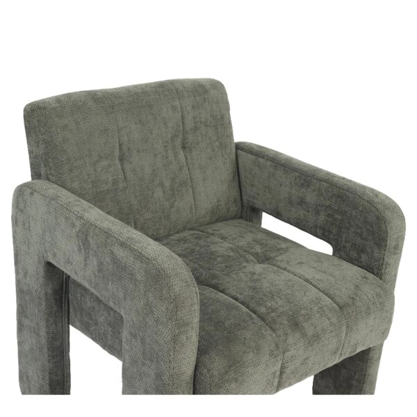 Πολυθρόνα ArteLibre VELORA Πράσινο Ύφασμα/Ξύλο 75x68x69cm