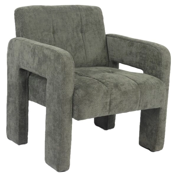 Πολυθρόνα ArteLibre VELORA Πράσινο Ύφασμα/Ξύλο 75x68x69cm