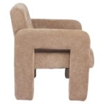Πολυθρόνα ArteLibre VELORA Μπεζ Ύφασμα/Ξύλο 75x68x69cm