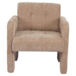 Πολυθρόνα ArteLibre VELORA Μπεζ Ύφασμα/Ξύλο 75x68x69cm
