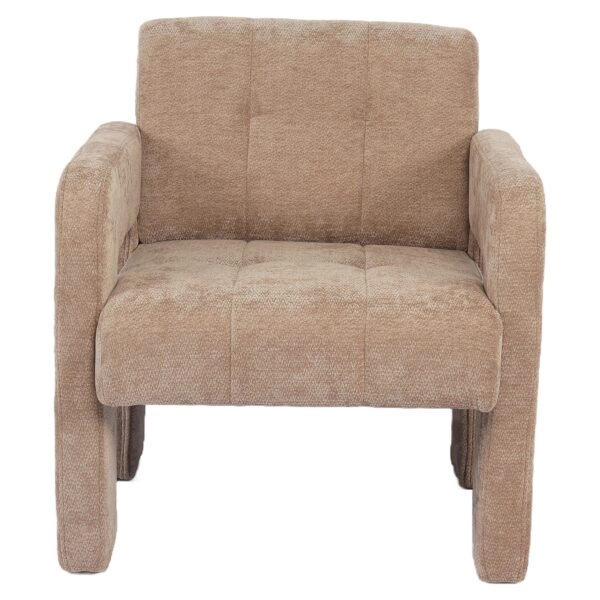 Πολυθρόνα ArteLibre VELORA Μπεζ Ύφασμα/Ξύλο 75x68x69cm