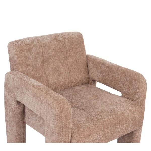Πολυθρόνα ArteLibre VELORA Μπεζ Ύφασμα/Ξύλο 75x68x69cm