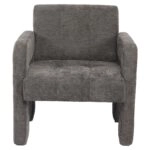 Πολυθρόνα ArteLibre VELORA Γκρι Ανοιχτό Ύφασμα/Ξύλο 75x68x69cm