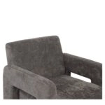 Πολυθρόνα ArteLibre VELORA Γκρι Ανοιχτό Ύφασμα/Ξύλο 75x68x69cm