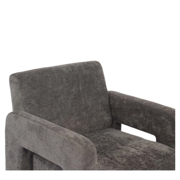 Πολυθρόνα ArteLibre VELORA Γκρι Ανοιχτό Ύφασμα/Ξύλο 75x68x69cm