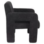 Πολυθρόνα ArteLibre VELORA Γκρι Σκούρο Ύφασμα/Ξύλο 75x68x69cm