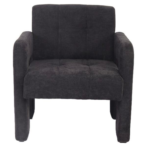 Πολυθρόνα ArteLibre VELORA Γκρι Σκούρο Ύφασμα/Ξύλο 75x68x69cm